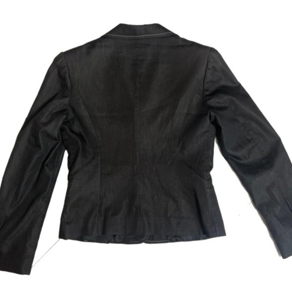 Light weight black blazer, with white stitching. - Picture 3 of 3